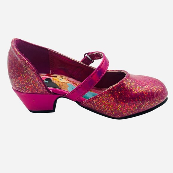 Toddler Girls' Purple Glitter Dress Shoes Hook Loop Strap Princess Style Size 7 - Picture 2 of 8